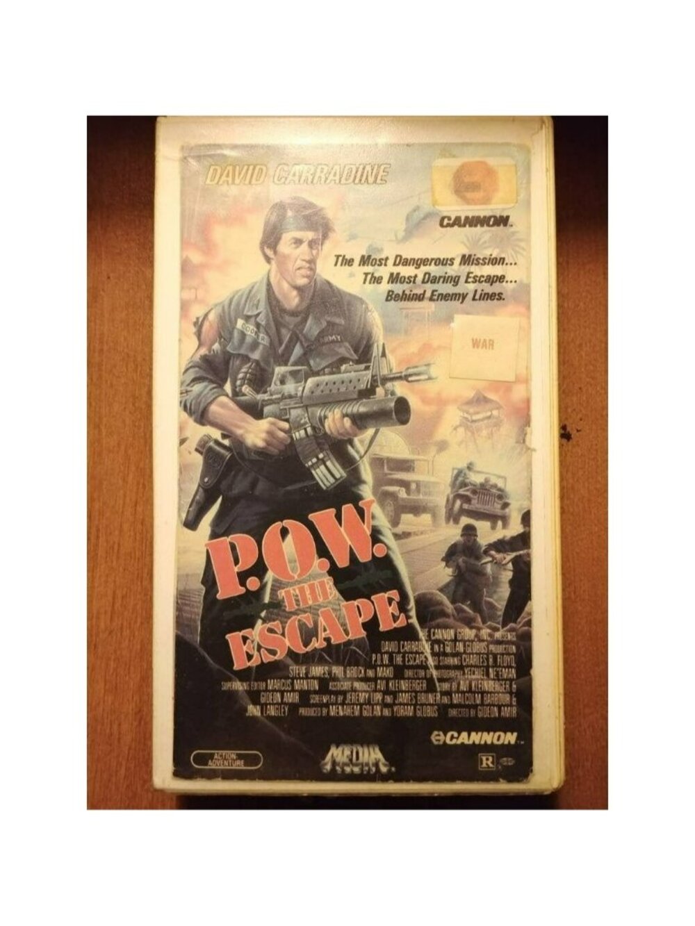VTG Retro P.O.W. the Escape original 1987 release VHS tape Cannon Films Inc.